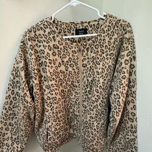 Vici Tan and Black Leopard Print Jacket